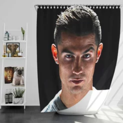 Honorable Soccer Player Cristiano Ronaldo Shower Curtain