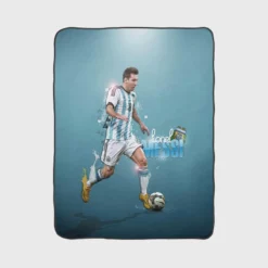 Honorable Soccer Player Lionel Messi Fleece Blanket 1