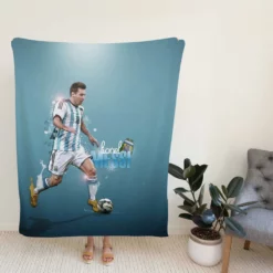 Honorable Soccer Player Lionel Messi Fleece Blanket