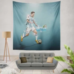 Honorable Soccer Player Lionel Messi Tapestry