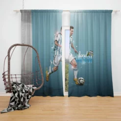 Honorable Soccer Player Lionel Messi Window Curtain