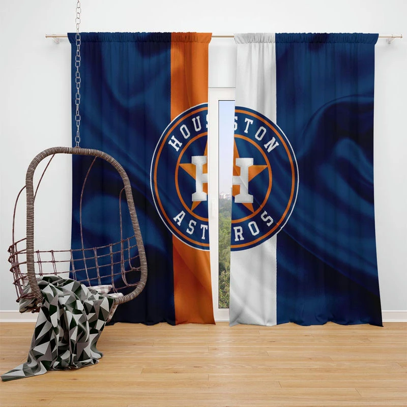 Houston Astros Popular MLB Baseball Team Window Curtain