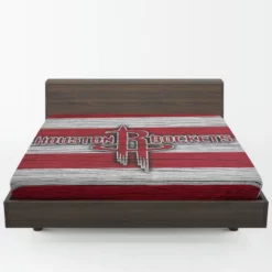 Houston Rockets Basketball Team Logo Fitted Sheet 1