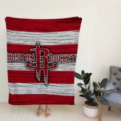 Houston Rockets Basketball Team Logo Fleece Blanket