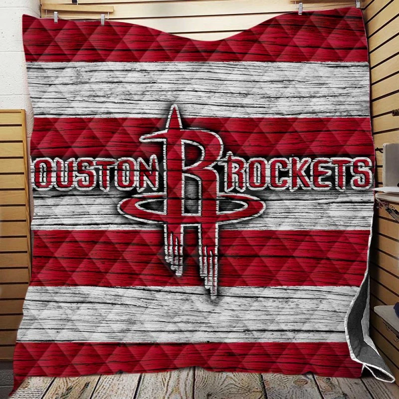 Houston Rockets Basketball Team Logo Quilt Blanket