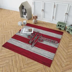 Houston Rockets Basketball Team Logo Rug 1