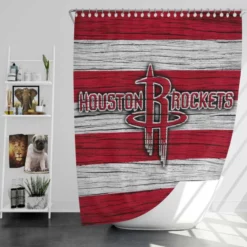 Houston Rockets Basketball Team Logo Shower Curtain