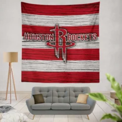 Houston Rockets Basketball Team Logo Tapestry