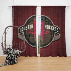 Houston Rockets Classic NBA Basketball Club Window Curtain