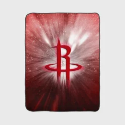 Houston Rockets Famous NBA Basketball Club Logo Fleece Blanket 1