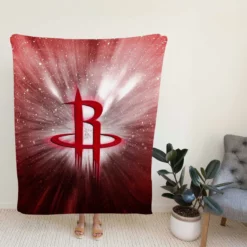 Houston Rockets Famous NBA Basketball Club Logo Fleece Blanket