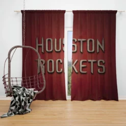 Houston Rockets Strong NBA Basketball Team Window Curtain