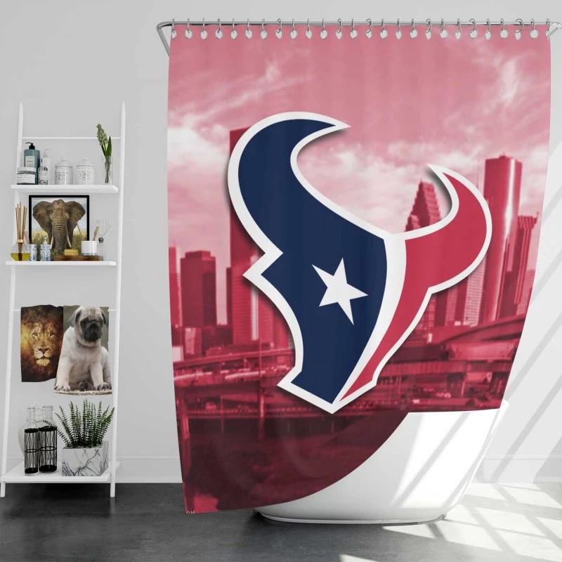 Houston Texans Popular NFL Football Team Shower Curtain