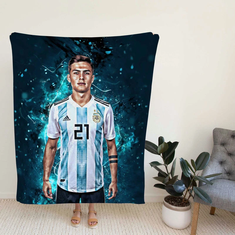 Humble Football Player Paulo Dybala Fleece Blanket