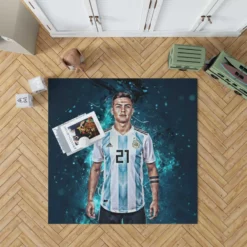 Humble Football Player Paulo Dybala Rug