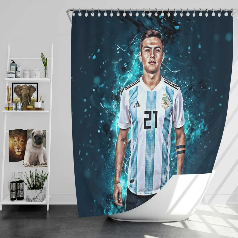 Humble Football Player Paulo Dybala Shower Curtain