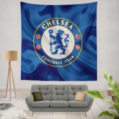 Iconic Football Team Chelsea Logo Tapestry