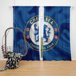 Iconic Football Team Chelsea Logo Window Curtain