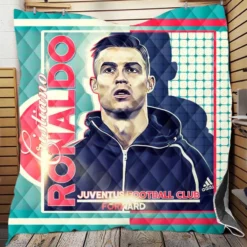 Improving Sports Player Cristiano Ronaldo Quilt Blanket
