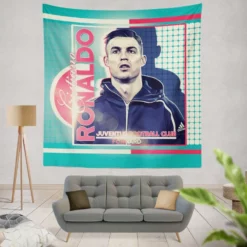 Improving Sports Player Cristiano Ronaldo Tapestry