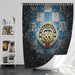Incredible English Football Club Manchester City FC Shower Curtain