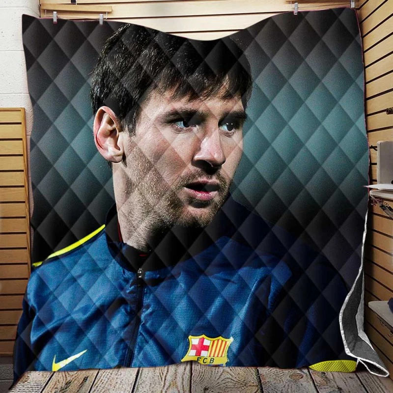 Incredible Soccer Player Lionel Messi Quilt Blanket