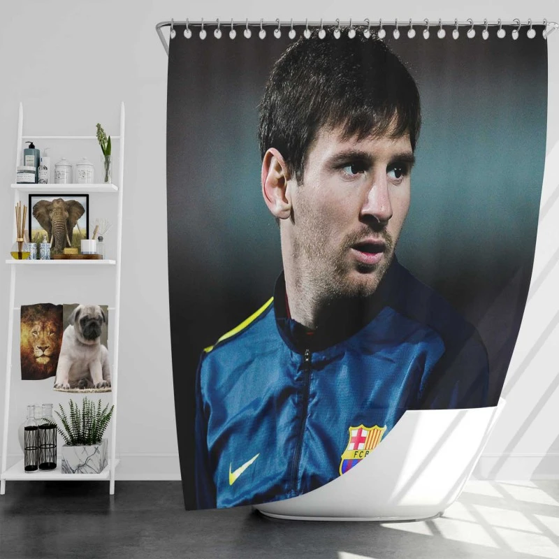 Incredible Soccer Player Lionel Messi Shower Curtain
