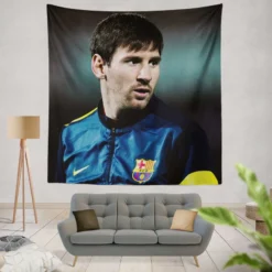 Incredible Soccer Player Lionel Messi Tapestry