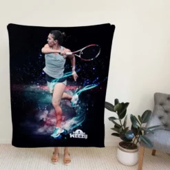 Incredible Tennis Player Simona Halep Fleece Blanket