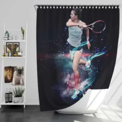 Incredible Tennis Player Simona Halep Shower Curtain