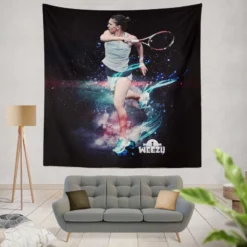 Incredible Tennis Player Simona Halep Tapestry