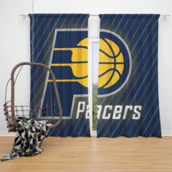 Indiana Pacers American Professional Basketball Team Window Curtain