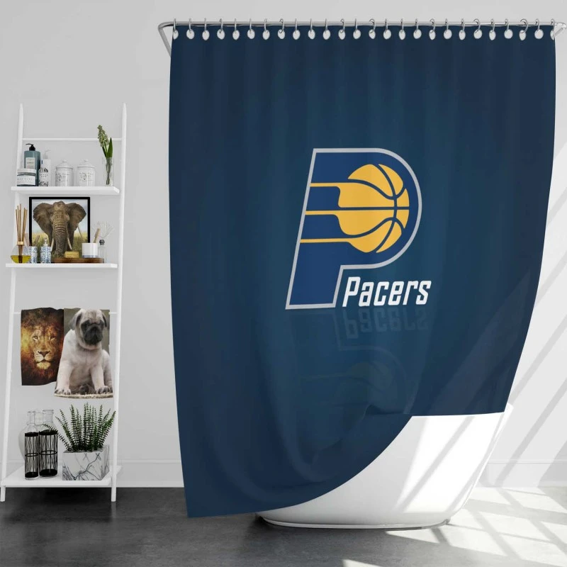 Indiana Pacers Energetic NBA Basketball Team Shower Curtain