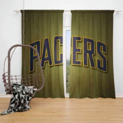 Indiana Pacers Popular NBA Basketball Club Window Curtain