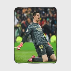 Inspirational Football Thibaut Courtois Fleece Blanket 1