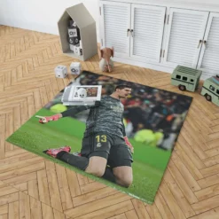 Inspirational Football Thibaut Courtois Rug 1