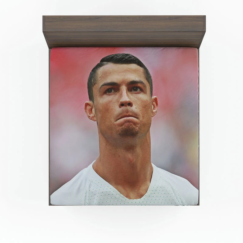 Inspirational Sports Player Cristiano Ronaldo Fitted Sheet