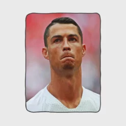 Inspirational Sports Player Cristiano Ronaldo Fleece Blanket 1