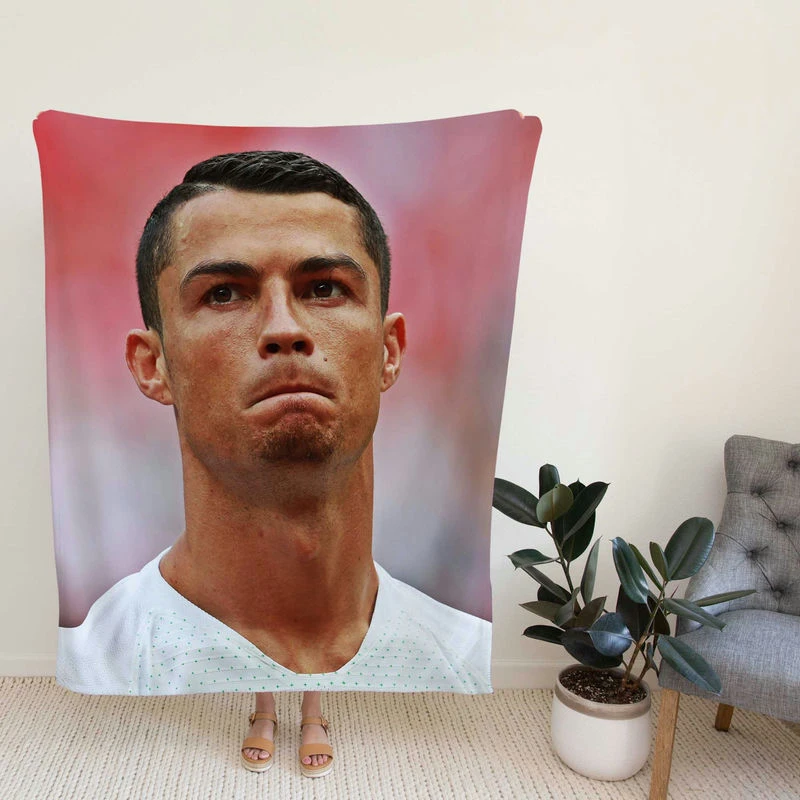 Inspirational Sports Player Cristiano Ronaldo Fleece Blanket