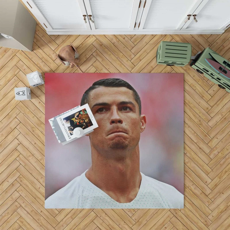 Inspirational Sports Player Cristiano Ronaldo Rug