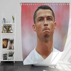 Inspirational Sports Player Cristiano Ronaldo Shower Curtain