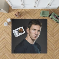 Inspirational Sports Player Lionel Messi Rug