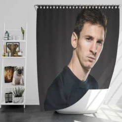 Inspirational Sports Player Lionel Messi Shower Curtain