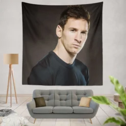 Inspirational Sports Player Lionel Messi Tapestry