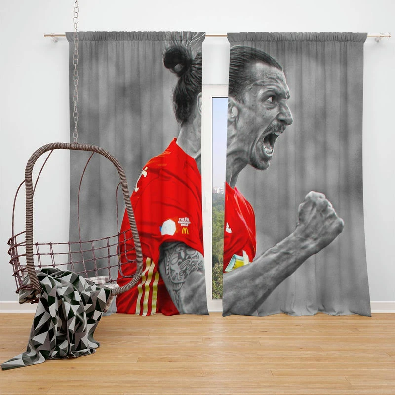 Inspiring Football Zlatan Ibrahimovic Window Curtain