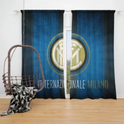 Inter Milan Energetic Football Club Window Curtain