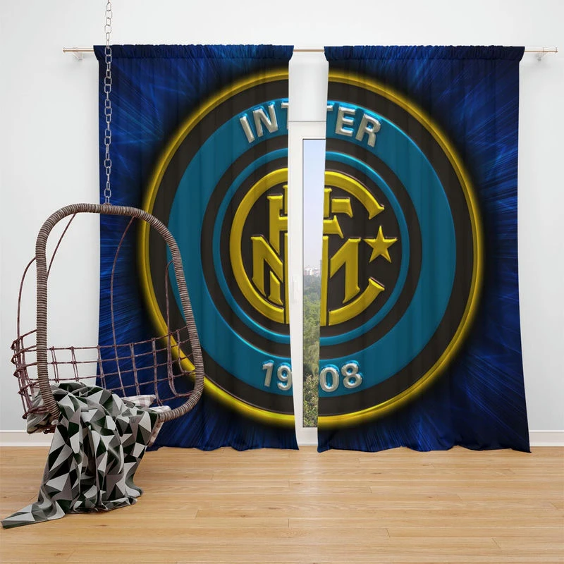 Inter Milan Exciting Football Club Window Curtain