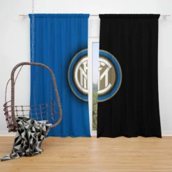 Inter Milan Italian Football Club Window Curtain