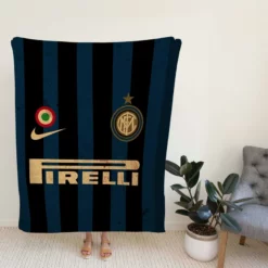 Inter Milan Italian Nike Football Club Logo Fleece Blanket
