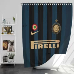 Inter Milan Italian Nike Football Club Logo Shower Curtain